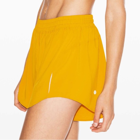 lululemon athletica Pants - Lululemon Always Airy Run Short 3.5" Inseam in Honeycomb Golden Yellow Size 6